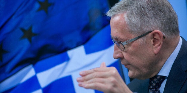 Klaus Regling, chief executive officer of the European Financial Stability Facility (EFSF), gestures during a Bloomberg Television interview in Berlin, Germany, on Wednesday, April 27, 2016. Regling said yesterday that Greek reforms can help it reach debt sustainability without nominal haircuts on its loans. Photographer: Krisztian Bocsi/Bloomberg via Getty Images