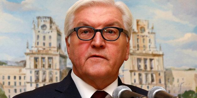 Germany's Foreign Minister Frank-Walter Steinmeier speaks during a news briefing after the talks on the crisis in eastern Ukraine in Minsk, Belarus, November 29, 2016. REUTERS/Vasily Fedosenko