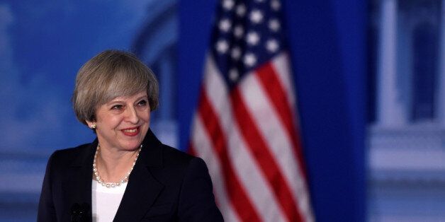 Britain's Prime Minister Theresa May speaks during the 2017