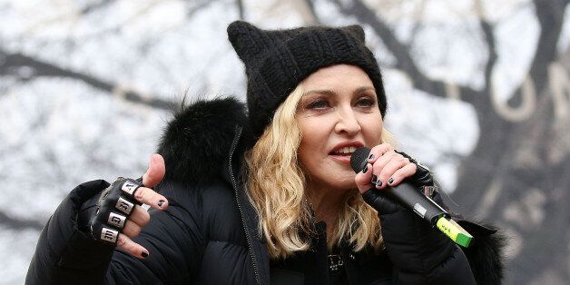 WASHINGTON, DC - JANUARY 21: Madonna performs onstage during the Women's March on Washington on January 21, 2017 in Washington, DC. (Photo by Paul Morigi/WireImage)