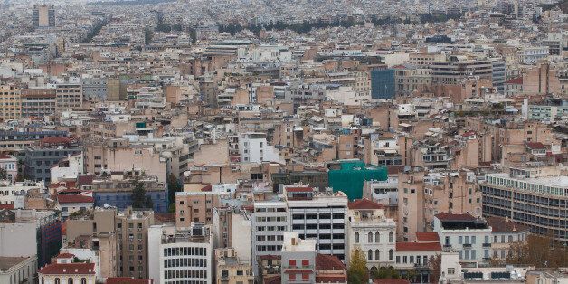 Panoramic view of the capital of Greece Athens.