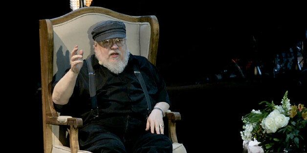 US writer George R.R Martin, author of the book series Game of Thrones, speaks during a conference at the Guadalajara International Book Fair in Guadalajara, Mexico on December 2, 2016. / AFP / STR (Photo credit should read STR/AFP/Getty Images)