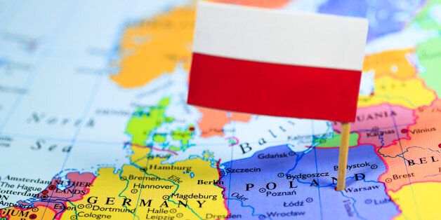 'Map and flag of Poland. Source: ''World reference atlas'''