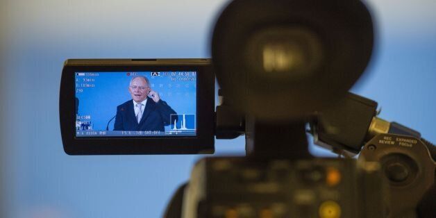 German Finance Minister Wolfgang Schaeuble addresses a press conference for members of the foreign correspondent's club (VAP) at the finance ministry in Berlin on May 26, 2016. / AFP / John MACDOUGALL (Photo credit should read JOHN MACDOUGALL/AFP/Getty Images)