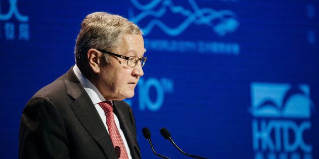 Klaus Regling, managing director of the European Stability Mechanism, speaks during the Hong Kong Asian Financial Forum (AFF) in Hong Kong, China, on Monday, Jan. 16, 2017. The AFF runs through to Jan. 17. Photographer: Anthony Kwan/Bloomberg via Getty Images