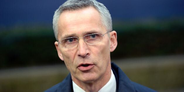 NATO Secretary General Jens Stoltenberg talks to the media upon his arrival to attend a European Union summit at the European Council building in Brussels on December 15, 2016.NATO will hold a fresh round of formal talks with Russia on Monday to discuss European security and the Ukraine conflict, Stoltenberg said on December 15. / AFP / THIERRY CHARLIER (Photo credit should read THIERRY CHARLIER/AFP/Getty Images)