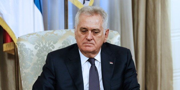 BELGRADE, SERBIA - DECEMBER 12, 2016: Serbia's President Tomislav Nikolic looks on during a meeting with Russia's Foreign Minister Sergei Lavrov (not in picture). Alexander Shcherbak/TASS (Photo by Alexander Shcherbak\TASS via Getty Images)