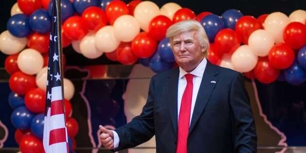 MADRID, SPAIN - 2017/01/17: Donald Trump wax figure presented in the Wax Museum of Madrid. (Photo by Marcos del Mazo/LightRocket via Getty Images)