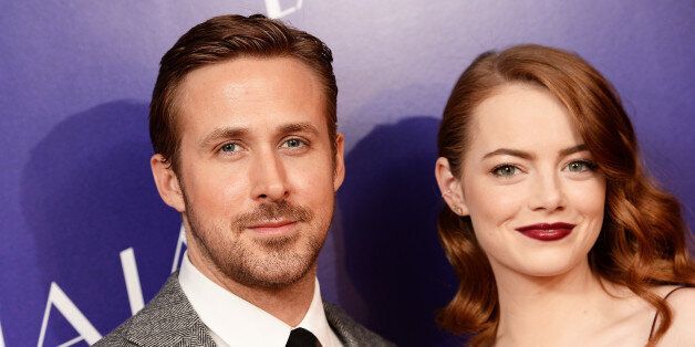 LONDON, ENGLAND - JANUARY 12: Actor Ryan Gosling and Actress Emma Stone attend the Gala screening of 'La La Land' at Ham Yard Hotel on January 12, 2017 in London, England. (Photo by Dave J Hogan/Getty Images)
