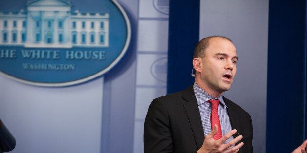 Ben Rhodes, Assistant to President Barack Obama and Deputy National Security Advisor for Strategic Communications and Speechwriting, participates in an interview with press, in the James S. Brady Press Room of the White House in Washington DE on Wednesday, December 14, 2016.(Photo by Cheriss May/NurPhoto via Getty Images)