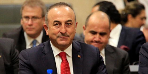 Turkish Foreign Minister Mevlut Cavusoglu attends the Conference on Cyprus at the European headquarters of the United Nations in Geneva, Switzerland, January 12, 2017. REUTERS/Pierre Albouy