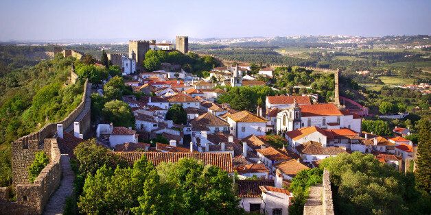 View of the beautiful medieval village of Obidos in the centre of Portugal