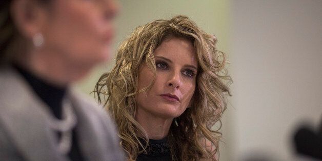 LOS ANGELES, CA - JANUARY 17: Summer Zervos attends a press conference with attorney Gloria Allred (L) to announce their defamation lawsuit against President-elect Donald Trump on January 17, 2017 in Los Angeles, California. Zervos a former contestant on The Apprentice accused Trump of sexually inappropriate conduct prior to the presidential elction. (Photo by David McNew/Getty Images)