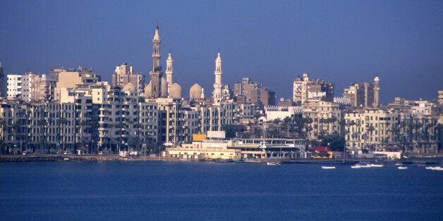 The port city of Alexandria Egypt