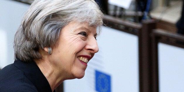 Britain's Prime Minister Theresa May arrives at a European Union leaders summit in Brussels, Belgium December 15, 2016. REUTERS/Francois Lenoir