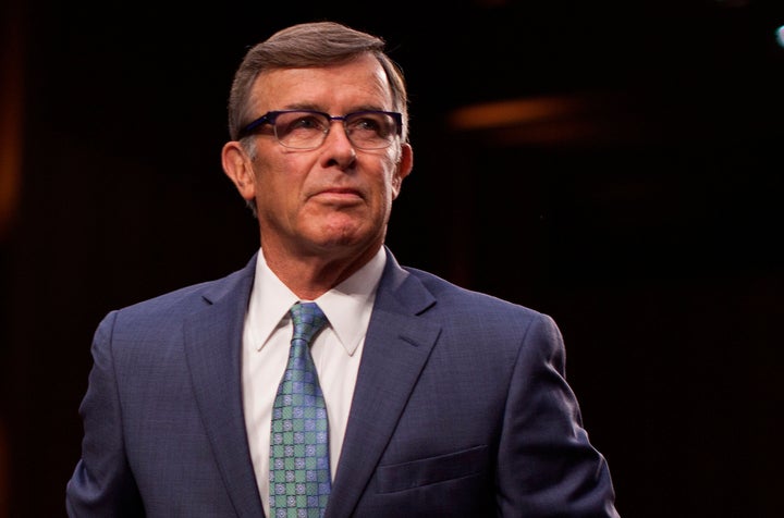 Joseph Maguire looks on during his Senate confirmation hearing to become director of the National Counterterrorism Center. July 25, 2018. (Photo by Marcus Tappan / AFP) (Photo credit should read MARCUS TAPPAN/AFP/Getty Images)