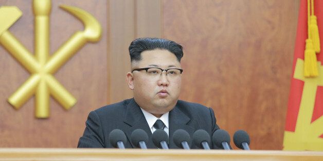 North Korean leader Kim Jong Un gives a New Year address for 2017 in this undated picture provided by KCNA in Pyongyang on January 1, 2017. KCNA/via ReutersATTENTION EDITORS - THIS IMAGE WAS PROVIDED BY A THIRD PARTY. EDITORIAL USE ONLY. REUTERS IS UNABLE TO INDEPENDENTLY VERIFY THIS IMAGE. SOUTH KOREA OUT. NO THIRD PARTY SALES. NOT FOR USE BY REUTERS THIRD PARTY DISTRIBUTORS.Ã