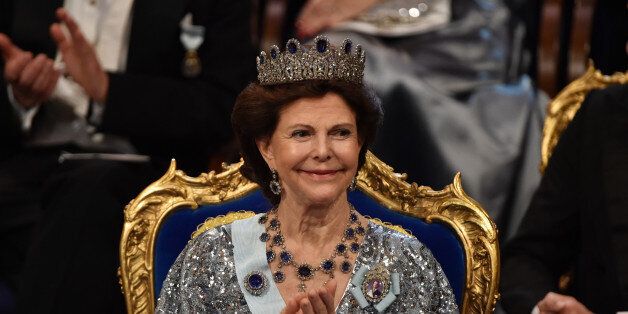 STOCKHOLM, SWEDEN - DECEMBER 10: Queen Silvia of Sweden attends the Nobel Prize Banquet 2015 at City Hall on December 10, 2016 in Stockholm, Sweden. (Photo by Pascal Le Segretain/WireImage)