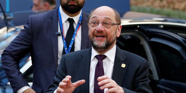 European Parliament President Martin Schulz arrives at a European Union leaders summit in Brussels, Belgium December 15, 2016. REUTERS/Francois Lenoir
