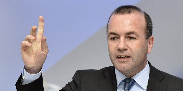 German European People's Party (EPP) chairman Manfred Weber delivers a speech during the European People's Party Statuary Congress in Madrid on October 22, 2015. The EPP congress, which groups conservative parties from across the EU, is expected to adopt a four-page resolution tonight that calls for improvements in the reception of migrants but also demands the strengthening of the EU's external borders. AFP PHOTO/ GERARD JULIEN (Photo credit should read GERARD JULIEN/AFP/Getty Images)