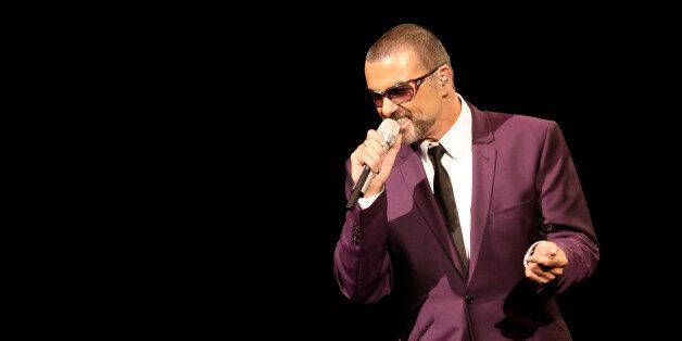 British singer George Michael performs on stage during his