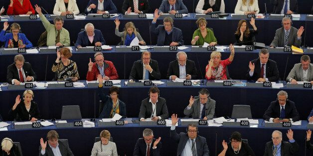 Members of the European Parliament take part in a voting session at the European Parliament in Strasbourg, France, December 14, 2016. REUTERS/Vincent Kessler