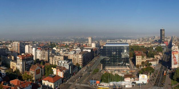 Belgrade, city panorama, Serbia-Montenegro.