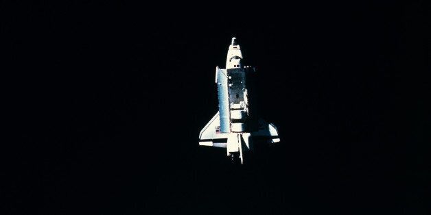 Shuttle in space (Satellite image)
