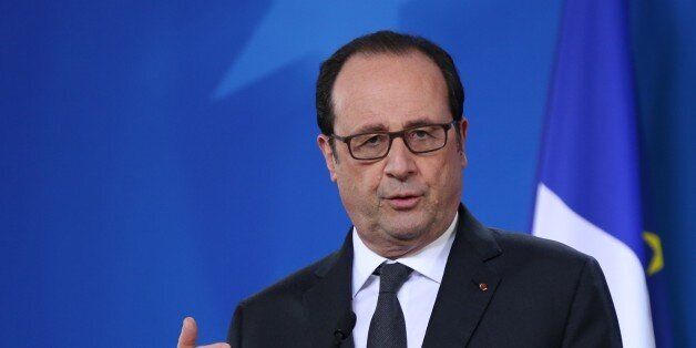 BRUSSELS, BELGIUM - DECEMBER 15: French President Francois Hollande attends a press conference after the European Union (EU) Leaders Summit in Brussels, Belgium on December 15, 2016. (Photo by Dursun Aydemir/Anadolu Agency/Getty Images)