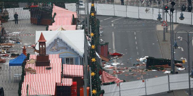 A general view shows the scene where a truck ploughed into a crowded Christmas market in the German capital last night in Berlin, Germany, December 20REUTERS/Pawel Kopczynski