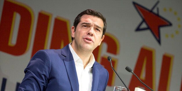 Greek Prime Minister Alexis Tsipras is speaks during the 5th congress of the Party of the European Left in Berlin, Germany on December 17, 2016. The congress is finding place from December 16 to 18, 2016. (Photo by Emmanuele Contini/NurPhoto via Getty Images)