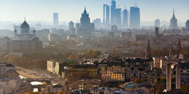 Moscow city. Bird's eye view