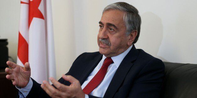NEW YORK, USA - SEPTEMBER 26: Turkish Republic of Northern Cyprus President Mustafa Akinci speaks during an interview with Anadolu Agency (AA) in Manhattan, New York, United States on September 26, 2016. (Photo by Mohammed Elshamy/Anadolu Agency/Getty Images)