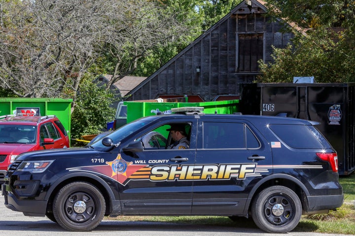 A Will County sheriff's patrol is stationed outside the home of the late Dr. Ulrich Klopfer on Thursday in a village south of