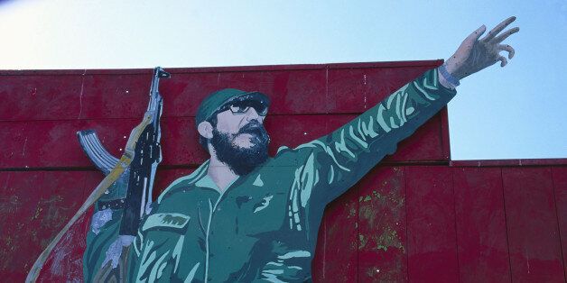Billboard honoring Fidel Castro, Cuba