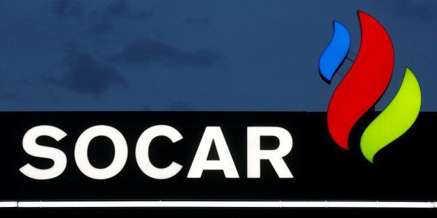 The logo of SOCAR Energy Switzerland is seen on a filling station in Bern, Switzerland May 10, 2016. REUTERS/Ruben Sprich
