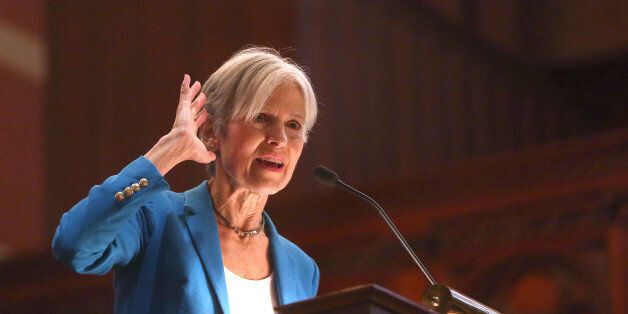 BOSTON - OCTOBER 30: Dr. Jill Stein, Green Party presidential candidate, speaks as a rally at Old South Church in Boston on Oct. 30, 2016. (Photo by Pat Greenhouse/The Boston Globe via Getty Images)