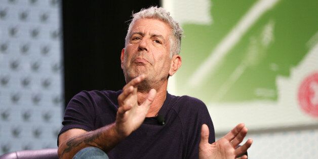 Anthony Bourdain speaks during South By Southwest at the Austin Convention Center on Sunday, March 13, 2016, in Austin, Texas. (Photo by Rich Fury/Invision/AP)