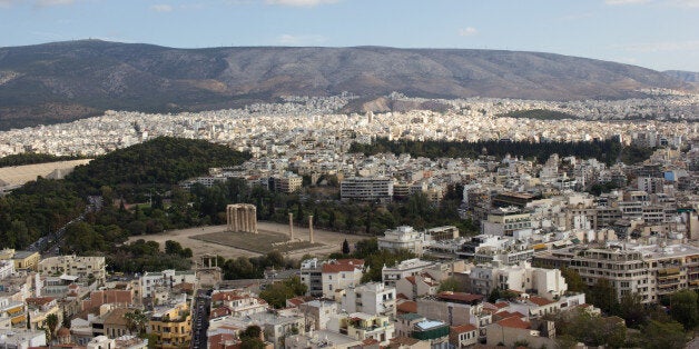 A panoramic view of Athens from the Acropolis