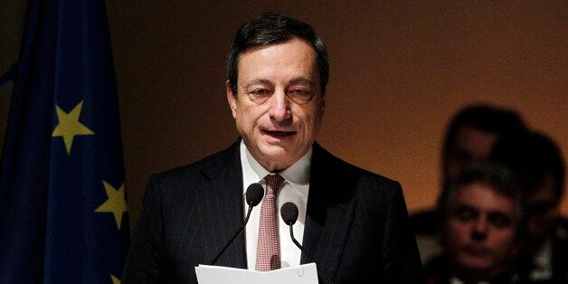 European Central Bank (ECB) President Mario Draghi speaks during the opening ceremony of the academic year at the Bocconi University in Milan November 15, 2012. REUTERS/Alessandro Garofalo (ITALY - Tags: BUSINESS EDUCATION)