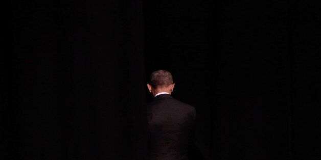 ATHENS, GREECE - NOVEMBER 16: U.S. President Barack Obama leaves the stage after his speech at the Stavros Niarchos Foundation Cultural Center on November 16, 2016 in Athens, Greece. President Barack Obama arrived in Greece Tuesday morning on the first stop of his final foreign tour as president, the first visit to Greece. (Photo by Milos Bicanski/Getty Images)