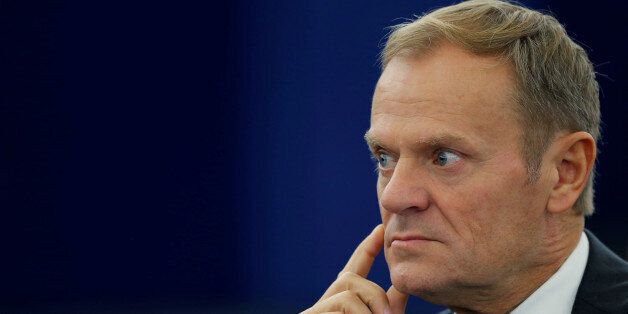 European Council President Donald Tusk attends a debate on the last European Summit at the European Parliament in Strasbourg, France, October 26, 2016. REUTERS/Vincent Kessler