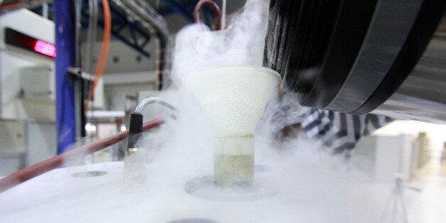 Liquid nitrogen steaming in a lab.