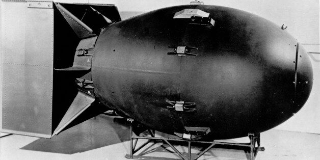 Nagasaki Type Bomb: This is the type of atomic bomb exploded over Nagasaki, Japan, in World War II, the Atomic Energy Commission and Defense Department said in releasing this photo in Washington, December 6, 1960. The weapon, known as the