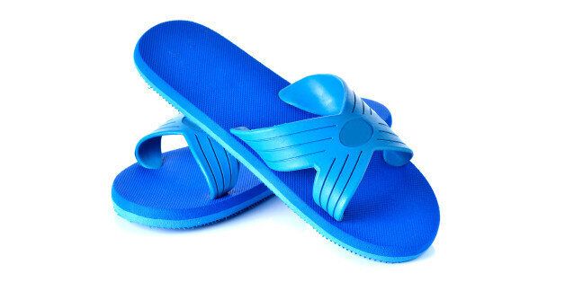 sandals flip flops isolated on white background