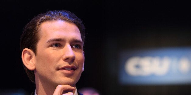 Austrian Foreign Minister Sebastian Kurz follows the party congress of the German Christian Social Union Party (CSU) in Munich, southern Germany, on November 4, 2016. / AFP / CHRISTOF STACHE (Photo credit should read CHRISTOF STACHE/AFP/Getty Images)