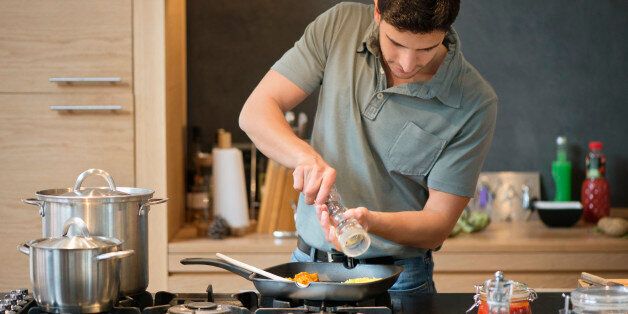 Man preparing food in the kitchen