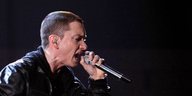 Eminem performs