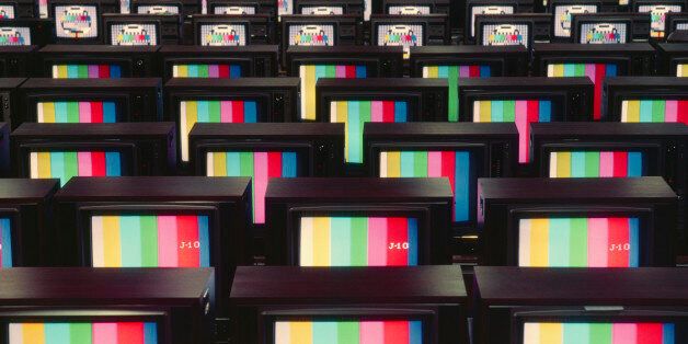 Old technology. Color analog television sets