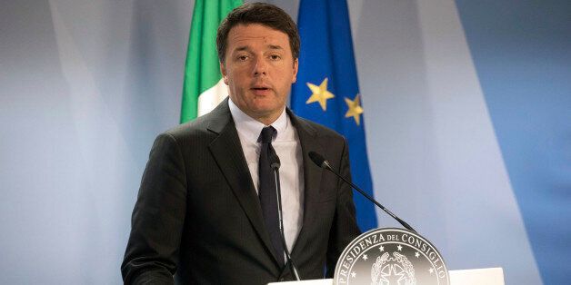 Italian Prime Minister Matteo Renzi holds a press conference on the second day of the EU summit in Brussels, Friday, Oct. 21, 2016. British prime minister Theresa May briefed her European counterparts on the exit road for Britain and left leaders with many uncertainties about the divorce because Britain has yet to trigger the two-year negotiations for